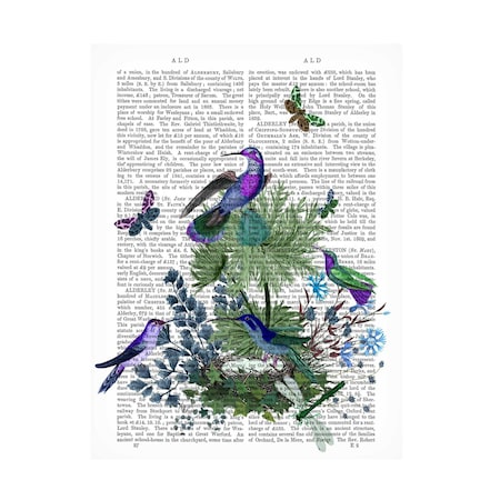 Fab Funky 'Tropical Birds Nest 1 Book Print' Canvas Art, 24x32